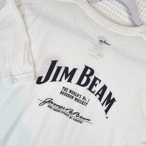 Jim Beam White T-Shirt World's No.1 Bourbon Whisky Men's Size XXL 2XL soft